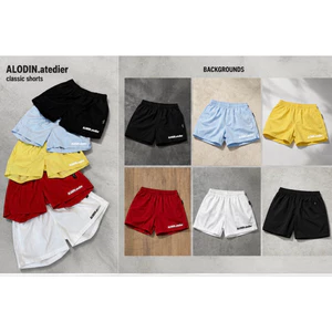 SHORT dù ALODIN.atedier in kéo lụa cao cấp form trên gối mỏng nhẹ nam nữ