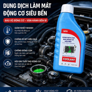 Nước Làm Mát Xe Máy Pha Sẵn - Nước Mát Honda Yamaha NPR 500ML Chống Đông Chống Gỉ, Tản Nhiệt Nhanh
