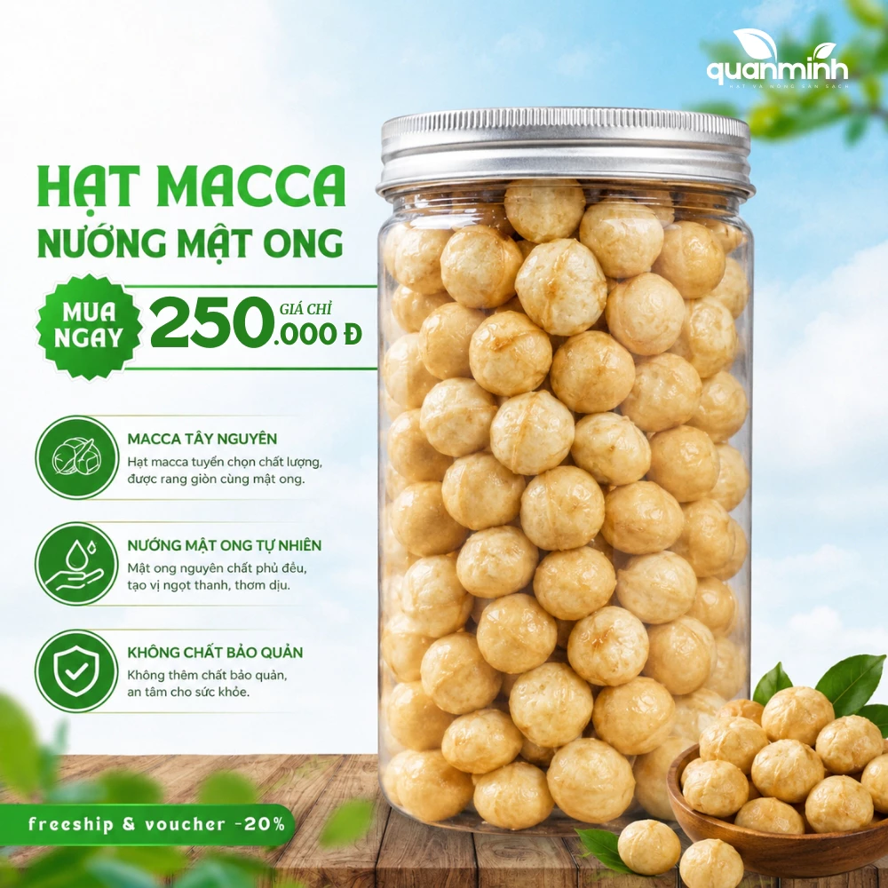 Hạt Macca nướng mật ong nhà làm - Món ăn vặt dinh dưỡng siêu ngon, giòn rụm ngọt bùi từng hạt, chuẩn healthy