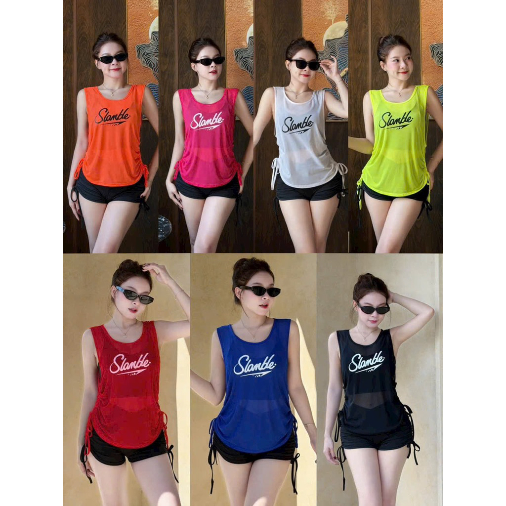 Áo tank lưới rút dây 2 bên siêu đẹp