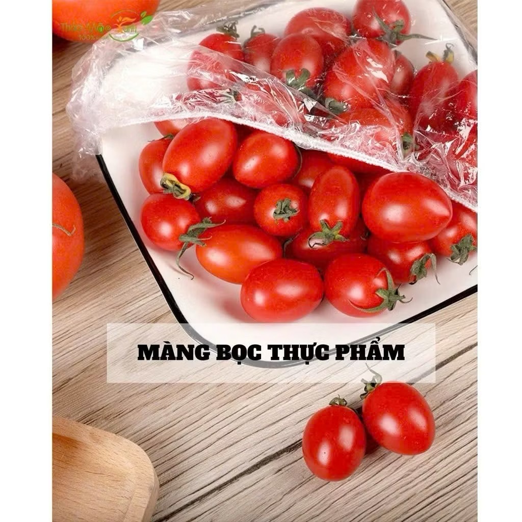 Set 100 màng bọc thực phẩm túi gấu có chun co giãn tái sử dụng