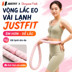 Vòng lắc eo lò xo bọc vải mềm cao cấp JUSTFIT nâng cấp tập thể dục, yoga tại nhà