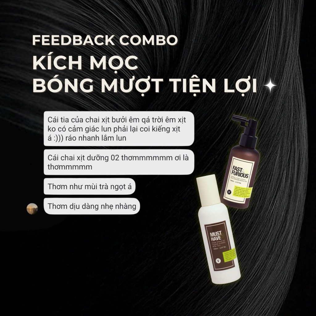 Xịt mọc tóc giảm rụng cải thiện mật độ tóc với Redensyl & Baicapil Fast & Furious™ Vyvyhaircare V 150ml