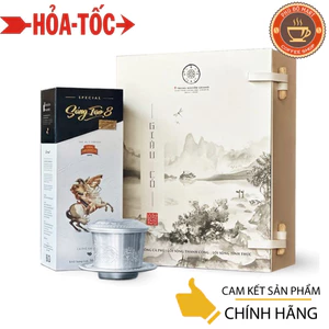 Bộ Quà Tặng Cà Phê Giàu Có Trung Nguyên ( Sáng tạo 8.500g + phin hoa văn )