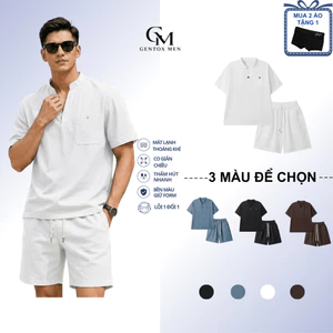 Bộ Đũi Nam Mùa Hè Cao Cấp Quảng Châu ĐI Biển Đi Chơi Sang Trọng Thanh Lịch BHN105