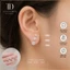 Bông tai nữ nụ đính đá zircon lấp lánh basic