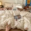 Bộ 4 món vỏ chăn ga và 2 vỏ gối đầu cotton lumicot vải mềm dày tay thoáng khí