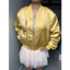 Áo khoác bomber satin đen trắng form rộng unisex y2k vintage 2hand Hàn Quốc