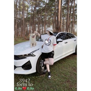 Áo Thun Nữ Màu Trắng Họa Tiết Form Rộng QCCC Cao Cấp
