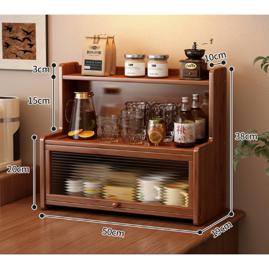Kệ Đựng đồ , Nhà Bếp , Giá Trưng Bày ,Chịu Tải Tốt , Tủ Có Cửa Kinh Chống Bụi ,