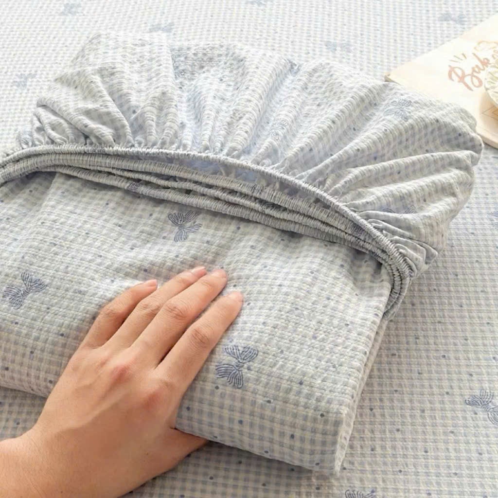 Set ga và 2 vỏ gối đầu cotton Lumicott mềm tay thoáng khí vải dày đẹp