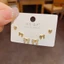 V.I.T Accessories | Set bông tai nơ đính đá 6 chiếc (1 màu)