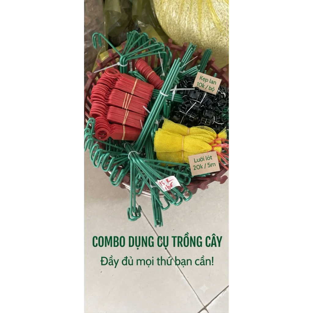 Combo 5 Món Dụng Cụ Trồng Cây - Bộ Vật Tư Chăm Sóc Hoa Lan Và Cây Cảnh Tiện Lợi