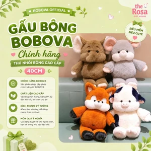 Gấu bông BOBOVA 40cm chính hãng – Gấu bò sữa, cáo, chuột, voi chạy bộ nhiều mẫu cao cấp mềm mịn