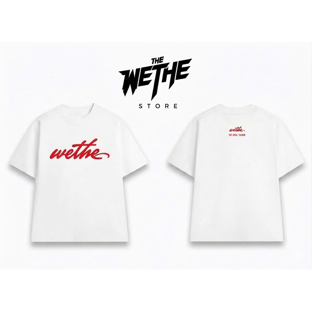 Áo Thun Oversize WETHE Basic Unisex Màu Đen/Xanh Navy/Kem/Nâu Socola