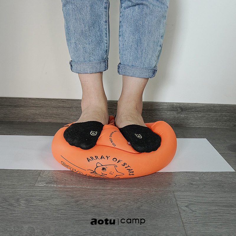 Đôi phao tay bơi lội vàng cam xanh hồng cho trẻ em & người lớn - Loại bơm hơi
