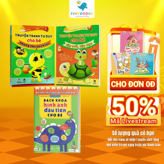 Combo Truyện tranh tư duy cho bé tập nói, tập đọc và Bách Khoa Hình Ảnh Đầu Tiên Cho Bé - Finybooks