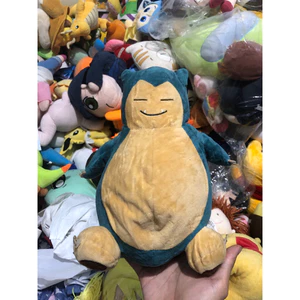 Gấu 2hand thú bông Pokémon Snorlax màu xanh dương đậm với phần bụng màu be đặc trưng.