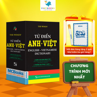 Sách - Từ Điển Anh VIệt Phiên Bản Bìa Đen Màu Trắng - Giải Nghĩa Đầy Đủ Ví Dụ Phong Phú