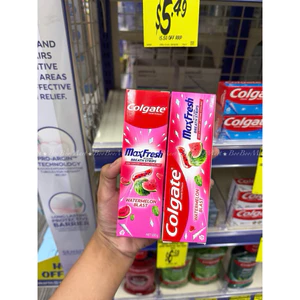 Kem Đánh Răng Colgate MaxFresh Breath Strips Watermelon Blast 100g [ Bay Air ]
