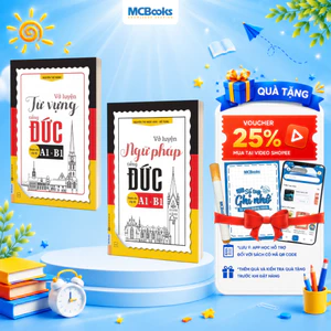 Sách - Combo Vở luyện từ vựng và ngữ pháp tiếng Đức dành cho cấp độ A1-B1