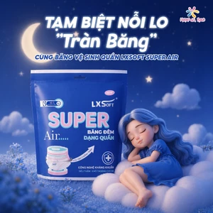 Băng Vệ Sinh Quần LXSoft Super Air cao cấp, Bạc Hà mát lạnh, Mặt bông mềm, siêu thấm hút - 3 miếng/gói