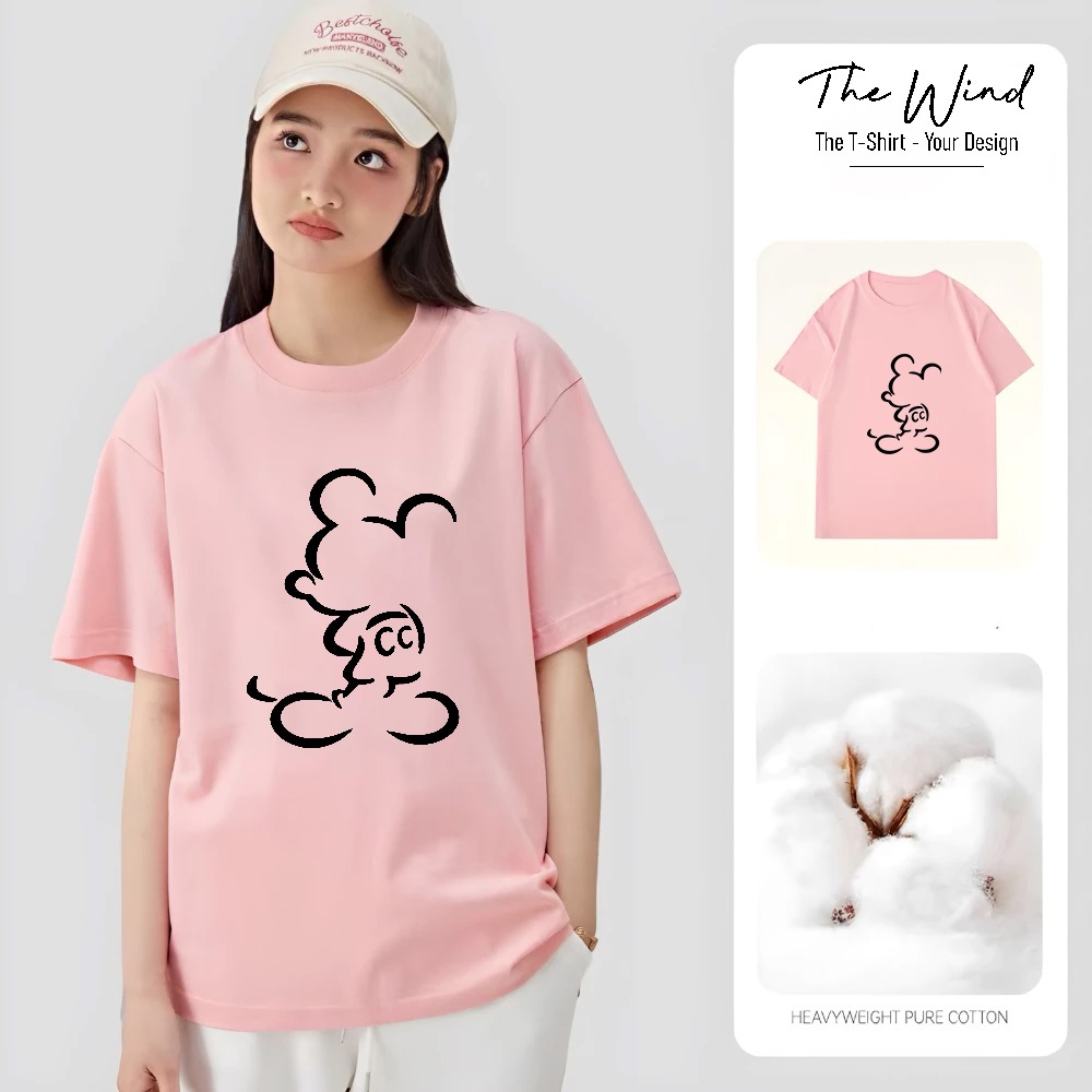 Áo thun hoạt hình Mickey MK07 unisex nam nữ form rộng