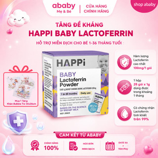 [DATE 3/2029] Bột tăng đề kháng Happi Baby Lactoferrin 100mg Hỗ Trợ Tăng Cường Miễn Dịch Đề Kháng