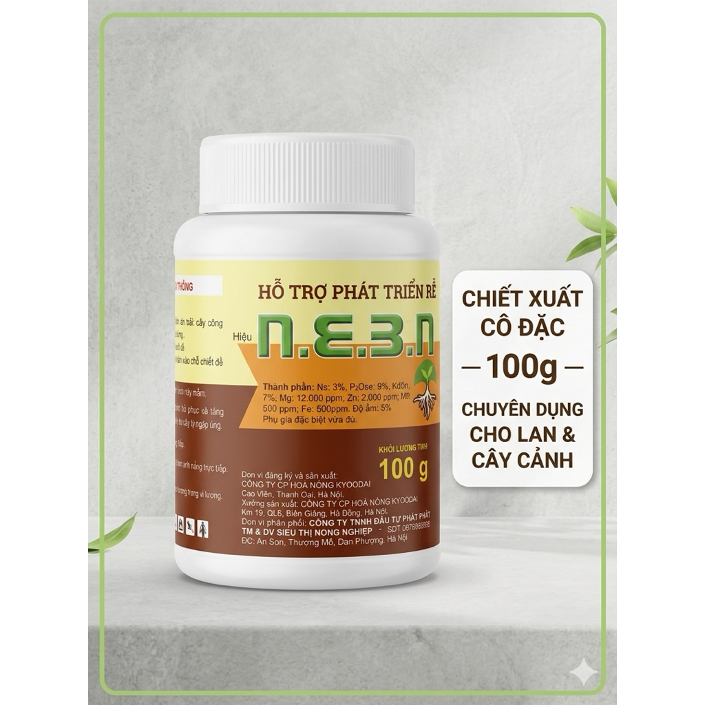 Phân Bón Vi Lượng N.E.3 Mẫu Mới - Chế Phẩm Hỗ Trợ Phát Triển Rễ Cho Hoa Lan Và Cây Cảnh (Hũ 100g)