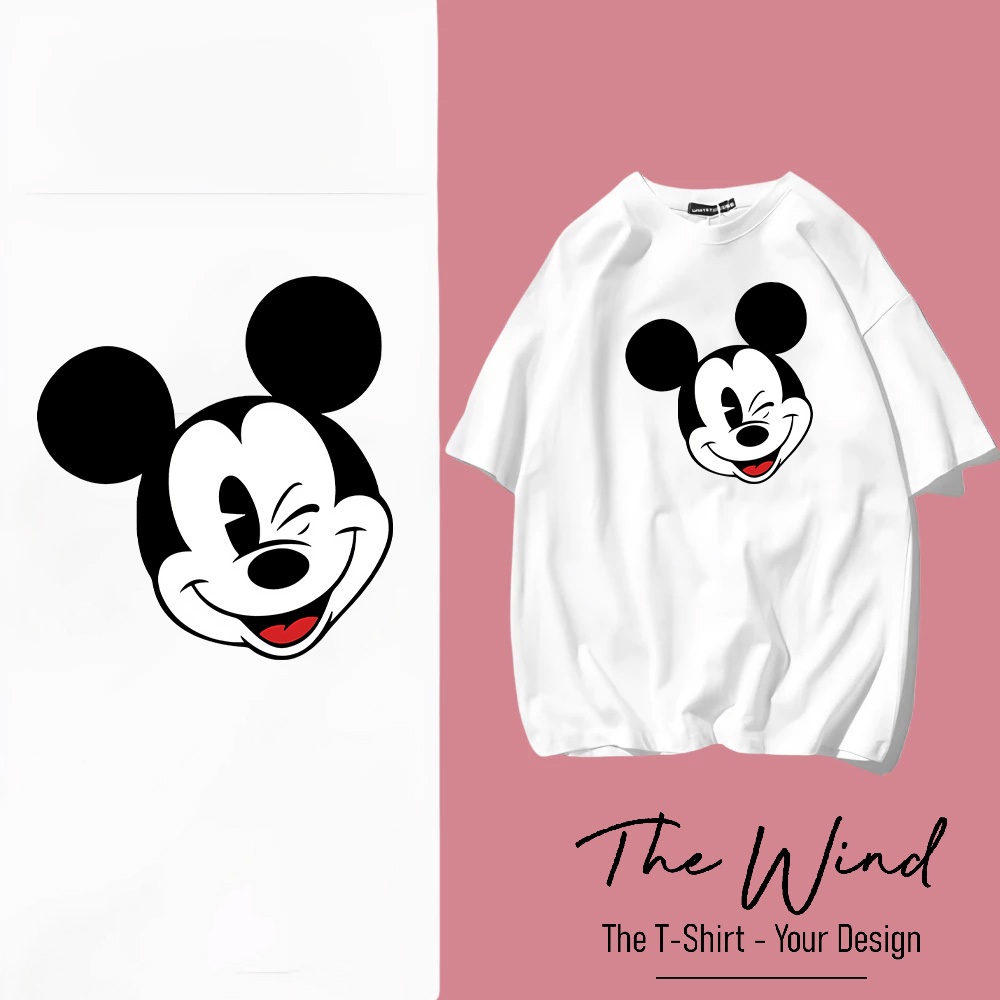 Áo thun hoạt hình Mickey MK68 unisex nam nữ form rộng