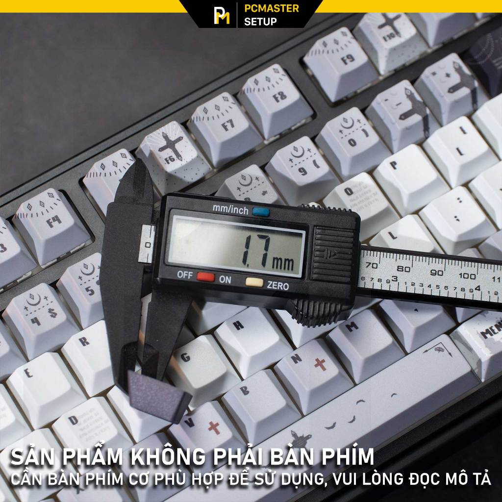 Keycap pbt Gothic nhựa PBT cao cấp Profile Cherry họa tiết dyesub 5D cho bàn phím cơ | BigBuy360 - bigbuy360.vn