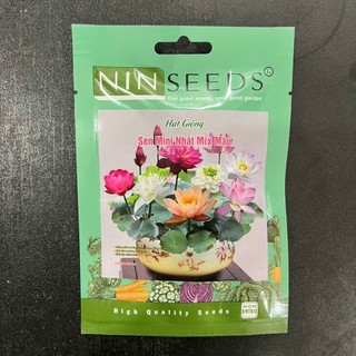 Hạt Giống Sen Nhật Mini Mix Full Màu (Gói 10 Hạt) Dễ Trồng, Nảy Mầm 100%, Hoa Nở Sau 80-90 Ngày