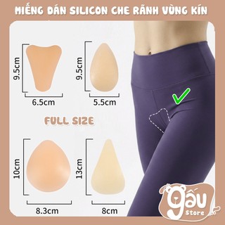 Miếng Dán Silicon Che Rãnh Vùng Kín Siêu Mềm Mại Thoải Mái, Chống Lộ Hàng Khi Mặc Bikini, Legging, Gym An Toàn Cho Da