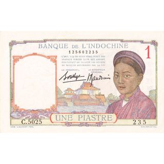 [SƯU TẦM XƯA VIỆT NAM] 1 Piastre Đông Dương 1932 - 1949 Sưu tầm Hiếm