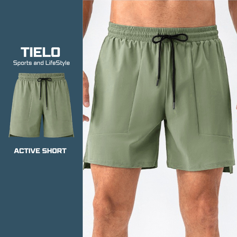 ACTIVE Short TIELO – Quần thể thao nam , Thoáng Khí, Co Giãn, Chạy bộ , Pickleball , Gym