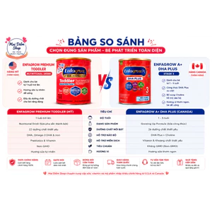 Sữa EN FA GROW CANADA CHÍNH HÃNG, BAY AIR CHO BÉ TỪ 1Y ĐẾN 5Y