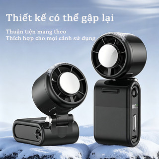 Quạt cầm tay mini làm lạnh bán dẫn gấp gọn 135 độ pin sạc USB di động gió mạnh cho học sinh đi chơi văn phòng