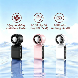 Quạt cầm tay mini làm lạnh bán dẫn gấp gọn 135 độ pin sạc USB di động gió mạnh cho học sinh đi chơi văn phòng
