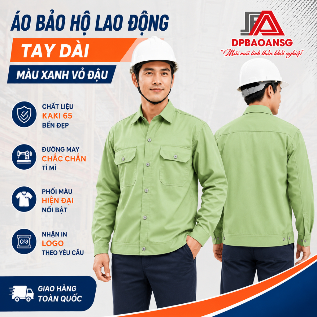 Áo Công Nhân Bảo Hộ Lao Động Có Phản Quang Trong Cơ Khí, Xây Dựng