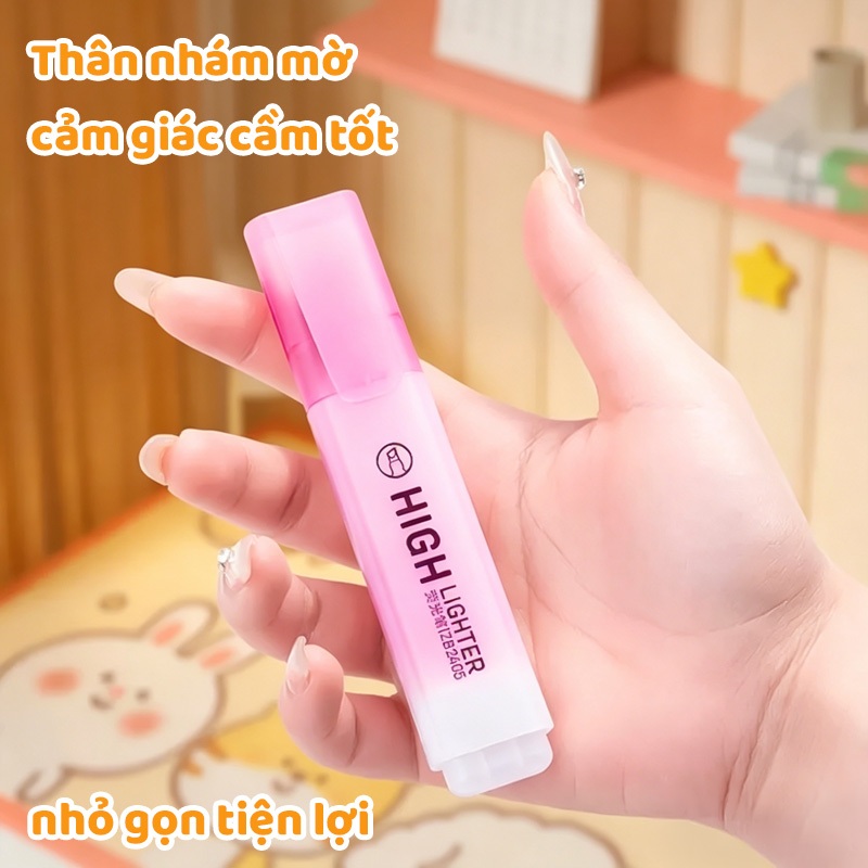 Bút Highlight Bút Đánh Dấu Take Note Pastel Macaron - Bút Nhớ Dòng 6 Màu Thân Dẹt Nhanh Khô