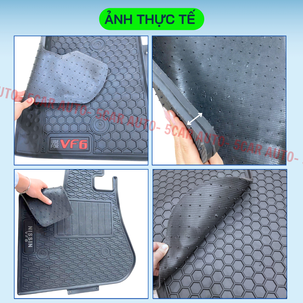 Thảm Lót Sàn Cao Su Xe VINFAST VF6 - Cao su đúc Không Mùi , Vừa Khít Form Xe- Chống Nước, Dễ Dàng Lắp Đặt