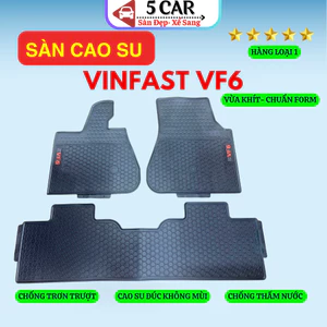 Thảm Lót Sàn Cao Su Xe VINFAST VF6 - Cao su đúc Không Mùi , Vừa Khít Form Xe- Chống Nước, Dễ Dàng Lắp Đặt