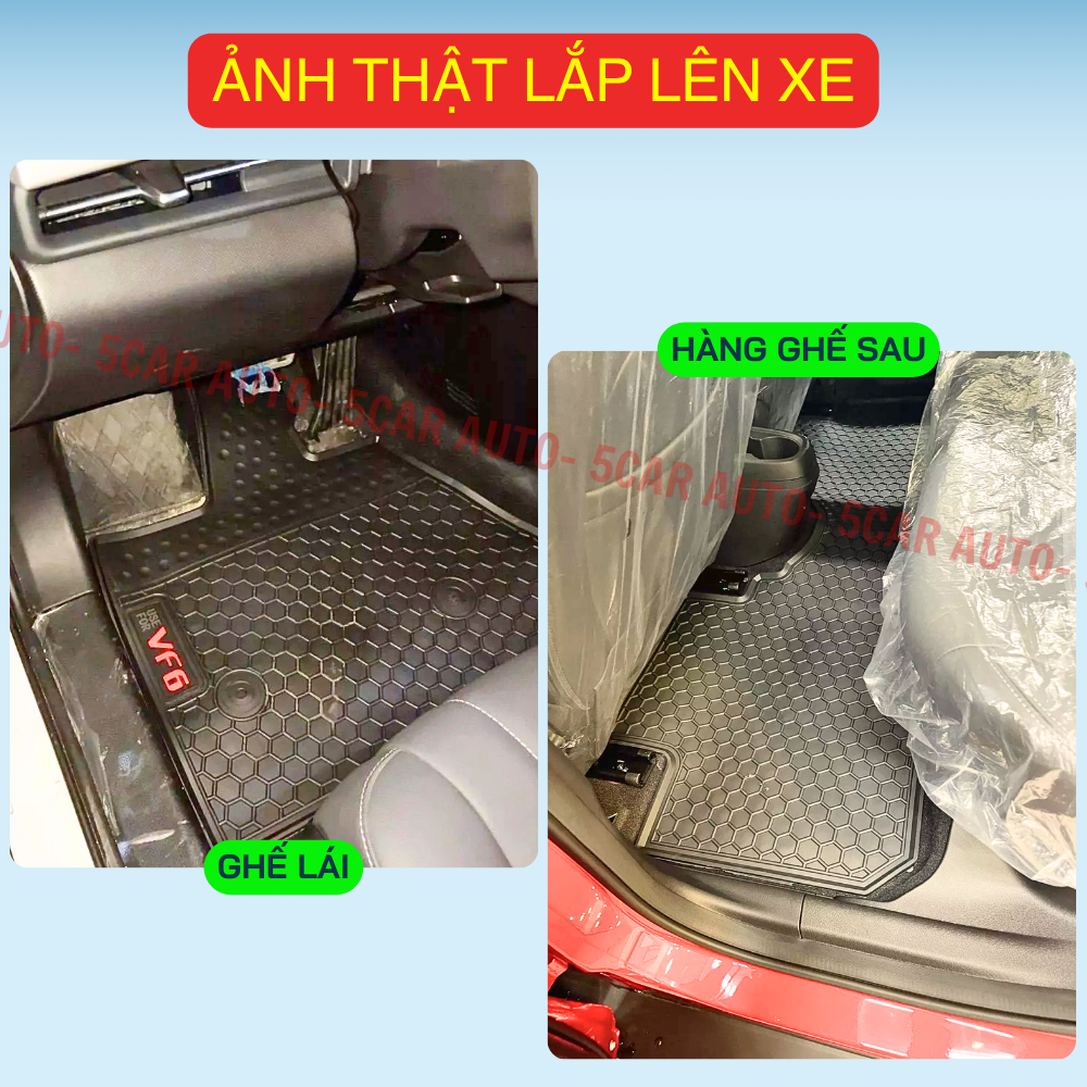 Thảm Lót Sàn Cao Su Xe VINFAST VF6 - Cao su đúc Không Mùi , Vừa Khít Form Xe- Chống Nước, Dễ Dàng Lắp Đặt