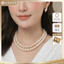 N702 vòng cổ áo dài, dây chuyền áo tấc, dây chuyền cưới 2 sợi ngọc trai nhân tạo 10 mm sang trọng cho nữ