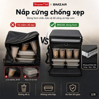 BMZAR Túi Giữ Nhiệt Giao Hàng Dày Dặn Chống Nước Tốt Cho Shipper 22L 32L 48L 62L (Tặng Kèm Dây Đeo Vai)