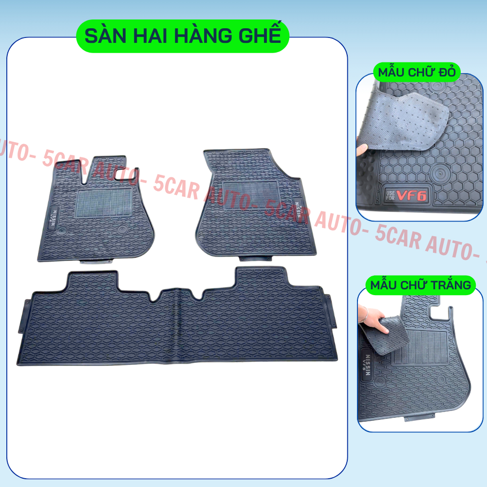 Thảm Lót Sàn Cao Su Xe VINFAST VF6 - Cao su đúc Không Mùi , Vừa Khít Form Xe- Chống Nước, Dễ Dàng Lắp Đặt