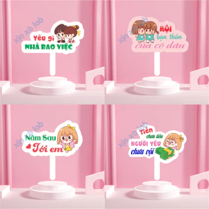 Set 10 cái Hashtag Cầm Tay Đám Cưới (Chọn và Nhắn Shop 10 Ảnh)