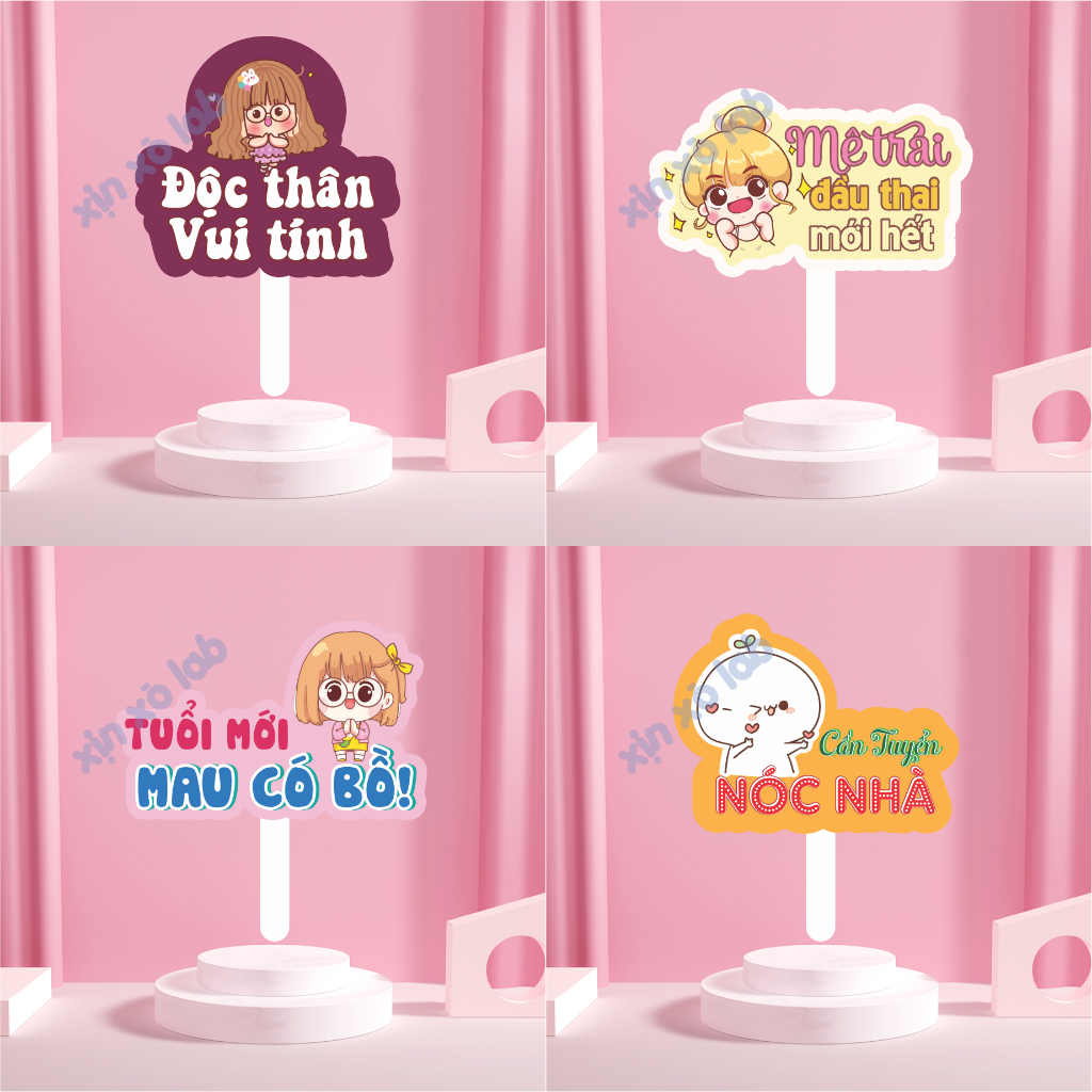 Set 10 cái Hashtag Cầm Tay Đám Cưới (Chọn và Nhắn Shop 10 Ảnh)