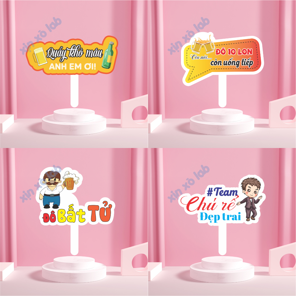 Set 10 cái Hashtag Cầm Tay Đám Cưới (Chọn và Nhắn Shop 10 Ảnh)