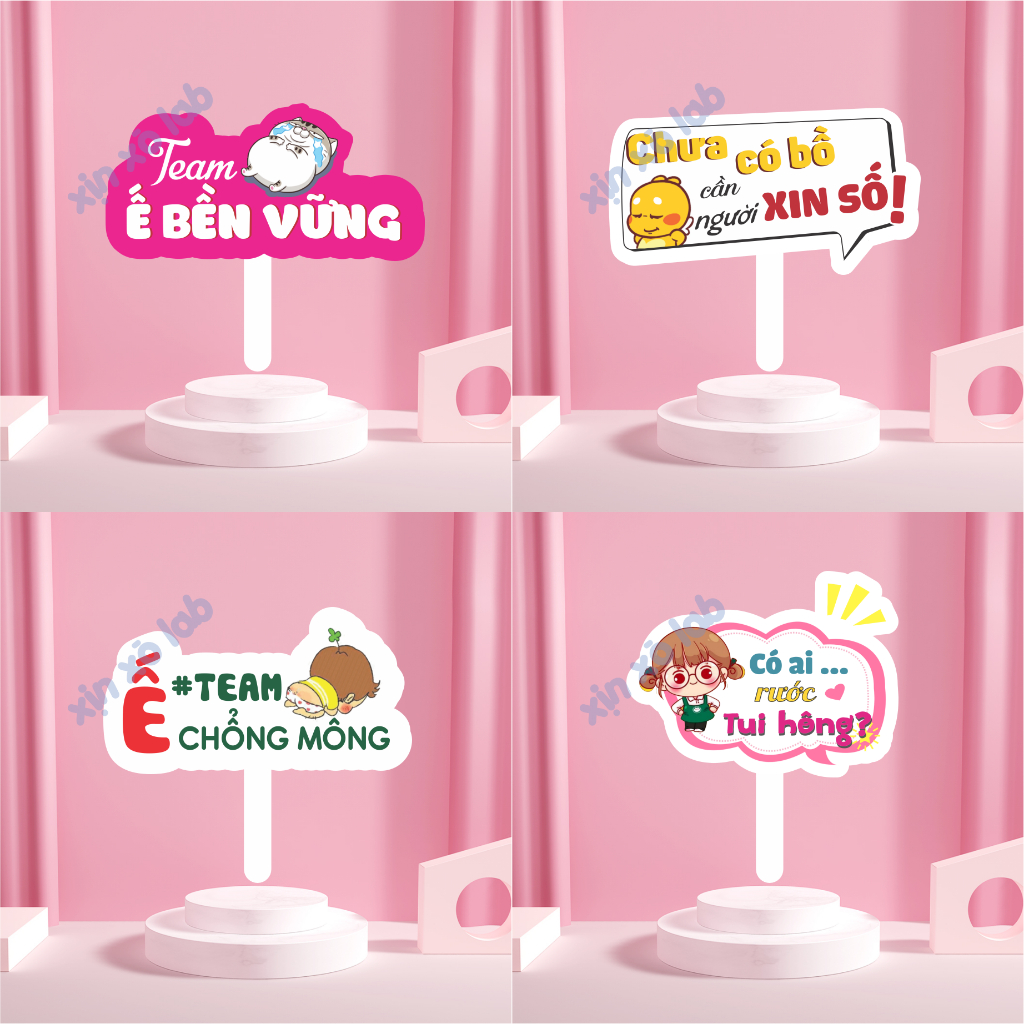 Set 10 cái Hashtag Cầm Tay Đám Cưới (Chọn và Nhắn Shop 10 Ảnh)